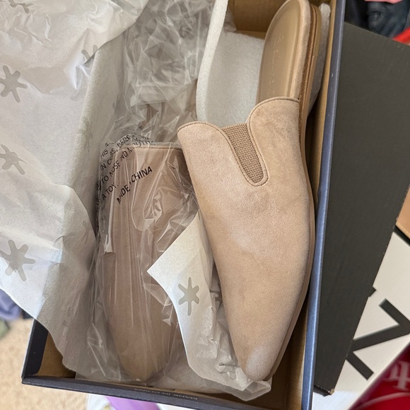 Splendid Taupe Liza Slide Suede Mules color Ermine size 8 - Picture 7 of 8